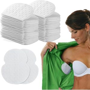 Verpakking van 100 stuks - Zweetpads voor onder de oksels - Ultradunne zweetpads - Zweetpads van niet-geweven stof - Anti-transpirant patches - Zweetblokkerende pads - Ademende zweetabsorberende patches voor onder de oksels - Unisex