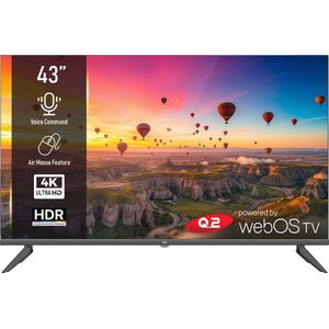 Q.2 - 43 inch - LED-TV - 4K UHD 3840x2160 - Smart TV - HDR - Frameloos - WiFi - Bluetooth - webOS