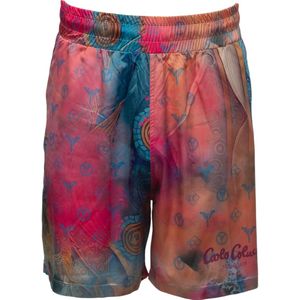 Carlo Colucci - Ornament Knit Shorts - Korte Broeken - Multicolor - Materiaalmix