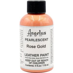 Angelus Leather Acrylic Paint - textielverf voor leren stoffen - acrylbasis - 118ml - Parelmoer - Rose Goud