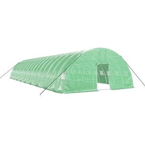 vidaXL Tuinkas - Stalen Frame - 108 m² - Groen Broeikas - Tuinhuisje - Kweekkas - Plastic Kas - Groene Broeikas