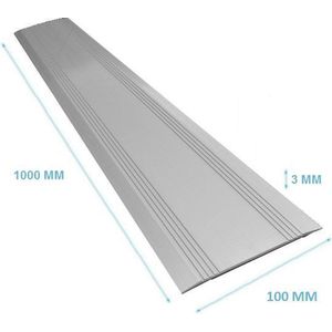 Drempelvervanger - 3 x 100 x 1000 mm Aluminium - Drempelhulp