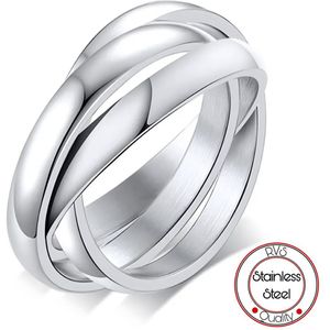 Borasi 3-in-1 Ring | 16 mm | Zilver | Cadeau Voor Haar | Cadeau Voor Vriendin | Cadeau Voor Vrouwen | Cadeau Voor Dames |Moederdag Cadeau | Cadeau voor Moeder