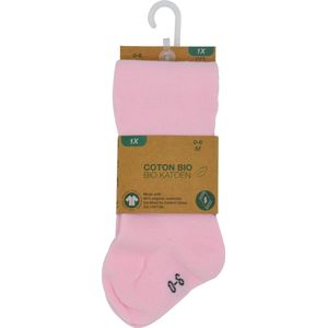 Babypanty-0-6 mnd- roze- hoogwaardig katoen- babymaillot- broekkousen baby