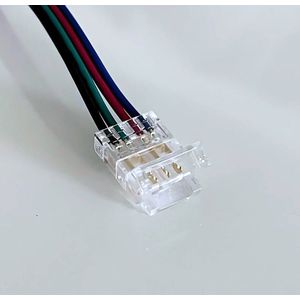 Enkele Connector voor RGB LED Strip 10mm IP20 - Kunststof - SILUMEN