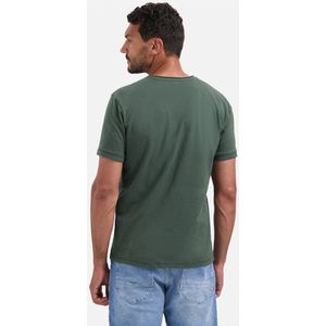 No Excess - Shirt - Groen Gemêleerd - Kwartmouw - Normale Pasvorm