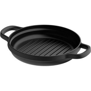 LEO Grillpan Graphite Cast iron - Ø 26cm - Zwart - PFAS-vrij