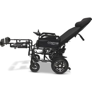 COMFYGO X-9 Elektrische Rolstoel Lichtgewicht Opvouwbaar ,Automatisch verstelbare rugleuning en elevating leg rests, Draadloze afstandsbediening , 12 AH Li-ion Accu, Bereik tot 20 km, Zwart