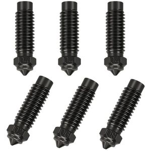 Mondstukset - Inclusief 1 x 0,2 mm, 1 x 0,6 mm, 1 x 0,8 mm en 3 x 0,4 mm geharde stalen mondstukken - Hoge temperatuur- en slijtvast - Geschikt voor Neptune 4 Plus/4 Max