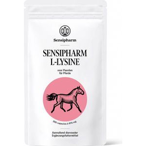 Sensipharm L-Lysine Supplement voor Paarden 200 Capsules - L-Lysine Ondersteunt de Weerstand en Versterkt het Immuunsysteem
