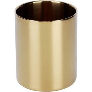 Compacte houder voor potlood, pen, make-up borstels - modern design voor bureau, toonbank, dressoir - goud