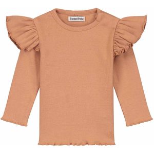 Sweet petit baby shirt - Meisjes - Orange Brown - Maat 68