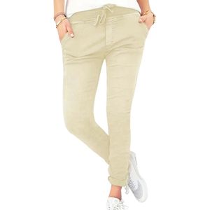 Nivard Pantalon Dames - Chino - Golfbroek - Nette Broek - Met Elastische Tailleband - Volwassenen - Abrikoos - S