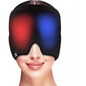 House of 5 Migrainemuts – Migraine masker – Oogmasker– Hoofdpijnverlichting – Slaapmasker - Warmte en Koude Therapie - 670 gram - Zwart