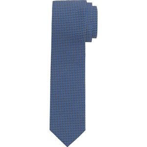 OLYMP smalle stropdas - marineblauw dessin - Maat: One size