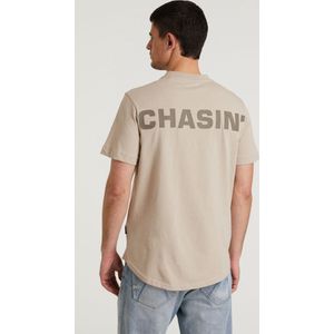 Chasin' T-shirt T-shirt afdrukken Logo Taupe Maat M