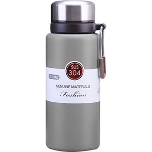 Roestvrijstalen thermosfles, 800 ml thermosfles met zeefinzet, lekvrije thermosfles voor sport, hardlopen, fietsen, fitness, reizen, buiten