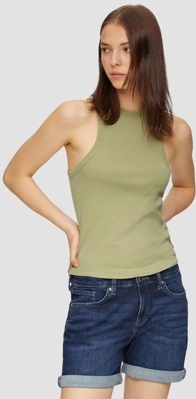 QS - Haltertop - Lichtgroen - Slanke Pasvorm - Mouwloos