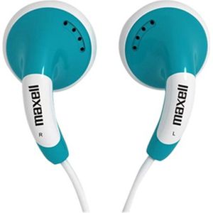 Maxell 303751 hoofdtelefoon/headset In-ear Blauw, Wit