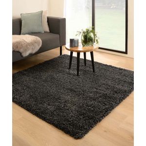 Vierkant hoogpolig vloerkleed - Cozy Shaggy - antraciet 240x240 cm