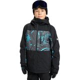 Quiksilver - Side Hit Printed - Jas - Zwart - Technische Sneeuwjas voor Jongens 4-16