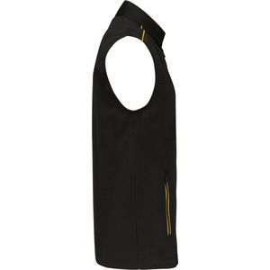 Bodywarmer Heren 5XL WK. Designed To Work Mouwloos Black / Yellow 65% Polyester, 35% Katoen
