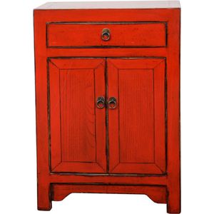Fine Asianliving Chinese Nachtkastje Rood High Gloss B42xD32xH60cm Chinese Meubels Oosterse Kast