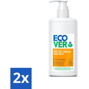 2 x Ecover - Handzeep - Citrus & Oranjebloesem - 250 ml - Handzeep - Citrus - Oranjebloesem - Verzorging - Zacht