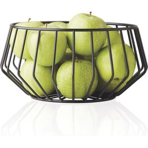Point-Virgule - Wire - Fruitschaal - Fruitmand - Metaal - Zwart - 27 x 14 cm