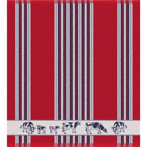 DDDDD - Friesian - Keukendoek - 50x55 cm - Set van 6 - Rood