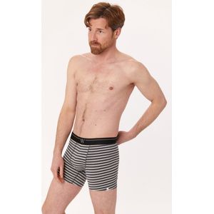Woody - Heren Boxershort Duopack - Antraciet + Gestreept - Maat XXL