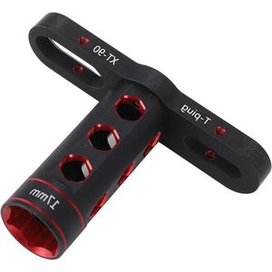 RC Auto Sleutel 17 Mm Aluminium Legering Hexadapter T Plug Sleutel Rood Zwart Reparatiehulpmiddelen