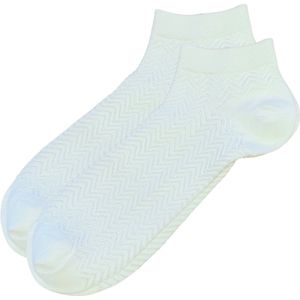 green-goose® Bamboe Enkelsokken Heren - Heren Sneakersokken - 2 Paar - Extra Zacht - Maat 39-42 - Duurzame Sokken voor Heren - Wit en Zilver