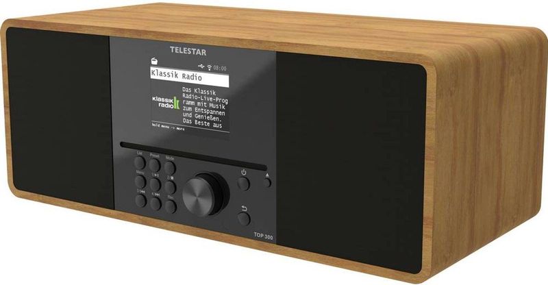 Telestar - TOP 300 - Internetradio - Hout - Met CD-speler - DAB+ en Bluetooth