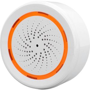 Draadloze Sirene - Eenvoudig Te Installeren - 18 Optionele Alarmgeluiden - Multifunctioneel - 2.4 GHz Geluids- en Lichtalarm voor Thuisgebruik (voor ZigBee)