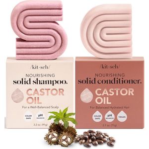 Kitsch Castor Oil Shampoo Bar & Conditioner Bar Combo Pack