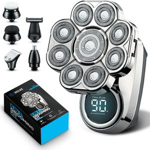 Skull shaver - Hoofd scheerapparaat mannen - Scheerapparaat hoofd - Hoofd kaal scheren - Head shaver - 9 mesjes + andere opzetstukjes