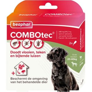 Beaphar Combotec Anti Teken- en Vlooiendruppels Hond 20-40 kg 2 pipetten