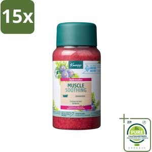 15 x Kneipp - Badzout - Muscle Soothing - Jeneverbes - Weldaad voor spieren - 600 g - Grootverpakking - Badzout - Spierpijn - Ontspanning - Wellness - Aromatherapie