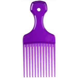 Go Go Gadget - Afro Haar - Krullend Haar - Unisex - Vork Kam - Styling Tool Brede Tanden - Paars