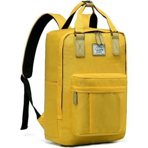 School Backpack Girls Fits 15 Inch Laptop Travel Backpack Water Resistant Daypack with Top Handle for School Work Travel, Yellow