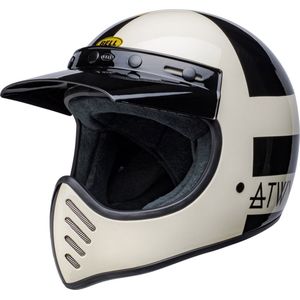 Bell Moto-3 Atwlyd Orbit Gloss Black White Helmet Full Face M - Maat M - Helm