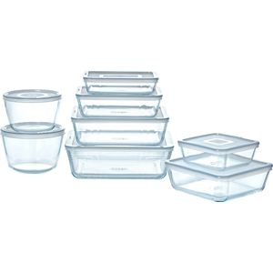 Cook & Freeze Ovenschaal Met Deksel - Set van 8 Stuks - Glas - Pyrex