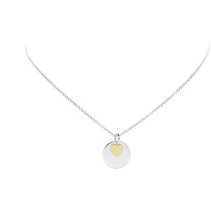 Lilly 102.6419.39 Ketting Zilver Goudkleurig 39cm