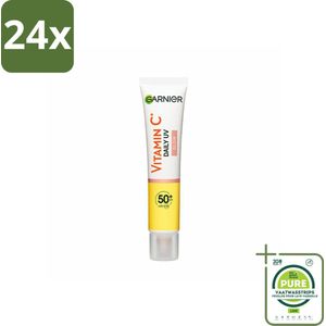 Garnier - SkinActive - UV Fluid - Vitamine C - Anti-Pigmentvlekken - SPF 50+ - 40 ml - Voordeelverpakking - 24 stuks - Zonbescherming - Vitamine c serum
