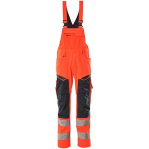 Mascot Accelerate Safe Amerikaanse overall met kniezakken 19569-236 - hi-vis rood/donkermarine - C64 - 82