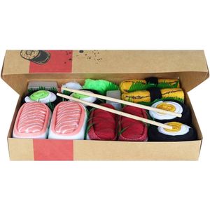 Sushi Sokken Box - 5 Paar Unieke Sokken in Sushi Stijl