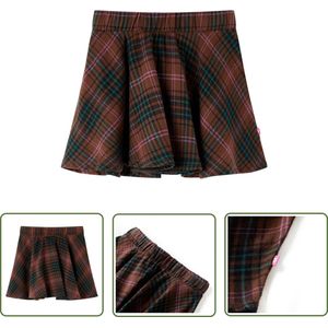 vidaXL Meisjesrok - Kinderrok - Kinderrok 116 cognackleurig - Cognakkleurige Rok - Katoenen Rok - Kindermode