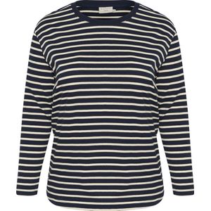 KAFFE - Curve Winni - Dames-T-shirt - Lange Mouwen - 100% Biologisch Katoen