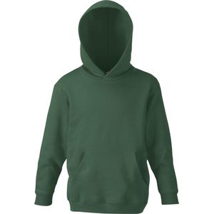 Fruit Of The Loom Kinder Unisex Sweatshirt Met Capuchon / Hoodie (Bottle Groen)